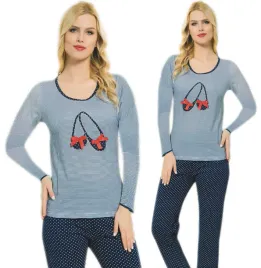 pizama-damska-100percent-bawelna-roz-m-l-xl