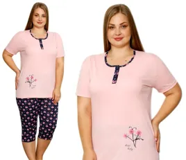 pizama-damska-bawelniana-3-4-spodnie-krotkim-rekawem-la-penna-plus-size-xl