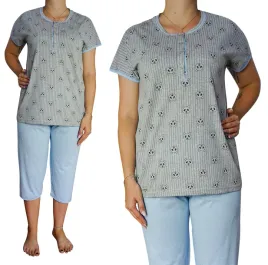 pizama-damska-3-4-bawelna-rozpinana-100percent-xl