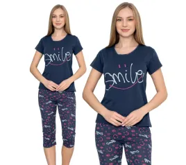 pizama-damska-bawelniana-3-4-spodnie-krotkim-rekawem-la-penna-rozmiar-m