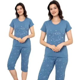 pizama-damska-bawelniana-3-4-spodnie-krotkim-rekawem-la-penna-rozmiar-m