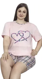 pizama-damska-krotkie-spodenki-roz-l