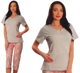 pizama-damska-3-4-spodnie-krotki-rekaw-bawelna-xl