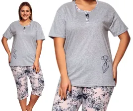 pizama-damska-bawelniana-3-4-spodnie-krotkim-rekawem-la-penna-plus-size-xl