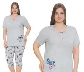 pizama-damska-bawelniana-3-4-spodnie-krotkim-rekawem-la-penna-plus-size-xl