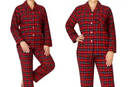 pizama-damska-flanelowa-rozpinana-bawelna-flanela-w-kratke-krate
