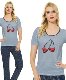 pizama-damska-dlugie-spodnie-krotki-rekaw-roz-m