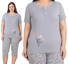 pizama-damska-bawelniana-3-4-spodnie-krotkim-rekawem-secret-plus-size-xl