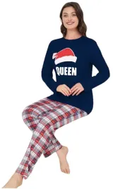 pizama-damska-dlugi-rekaw-swiateczna-bawelniana-bawelna-queen-rozmiar-m