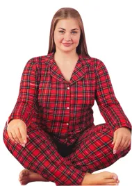 pizama-damska-bawelniana-rozpinana-bawelna-krata