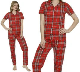 pizama-damska-bawelniana-bawelna-krotki-rekaw