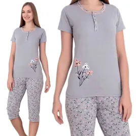 pizama-damska-bawelniana-3-4-spodnie-krotkim-rekawem-secret-xl