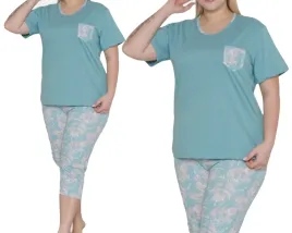 pizama-damska-bawelniana-3-4-spodnie-krotkim-rekawem-morella-rozmiar-4xl