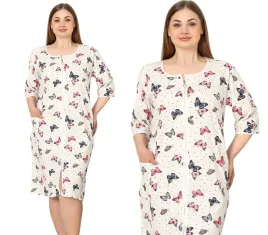 szlafrok-damski-la-penna-3-4-rekaw-bawelniany-rozmiar-3xl