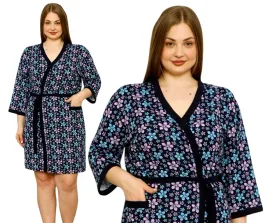 szlafrok-damski-la-penna-3-4-rekaw-przed-kolana-bawelniany-rozmiar-xl