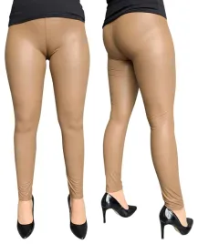 legginsy-damskie-latex-lateksowe-brazowe-s-m