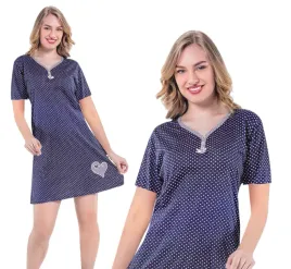 koszula-nocna-z-krotkim-rekawem-groszki