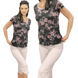 pizama-na-krotki-rekaw-wiskozowa-nebula-spodnie-3-4-wiskoza-4xl-plus-size