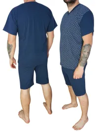 pizama-meska-bawelniana-krotki-rekaw-dlugie-spodnie-polska-produkcja-3xl