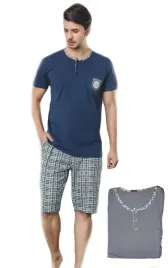 pizama-meska-krotkie-spodenki-100percent-bawelna