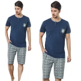 pizama-meska-krotkie-spodenki-100percent-bawelna