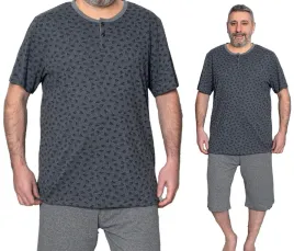 pizama-meska-bawelniana-dekolt-rozpinany-zapinany-na-3-guziki-plus-size-2xl