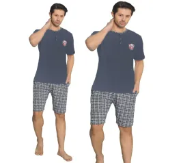 pizama-meska-bawelniana-dekolt-rozpinany-zapinany-na-3-guziki-kieszenie