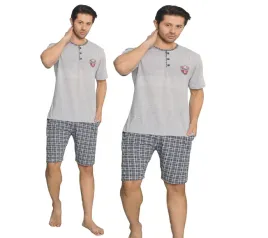 pizama-meska-bawelniana-dekolt-rozpinany-zapinany-na-3-guziki-kieszenie