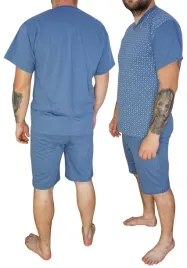 pizama-meska-bawelniana-krotki-rekaw-dlugie-spodnie-polska-produkcja-3xl