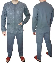 pizama-meska-bawelniana-dlugi-rekaw-rozpinana-polska-produkcja-xl