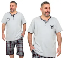 pizama-meska-bawelniana-dekolt-rozpinany-zapinany-na-3-guziki-plus-size-2xl