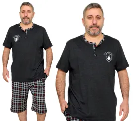 pizama-meska-bawelniana-dekolt-rozpinany-zapinany-na-3-guziki-plus-size-2xl