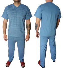 pizama-meska-bawelniana-krotki-rekaw-dlugie-spodnie-polska-produkcja-4xl