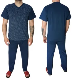 pizama-meska-bawelniana-krotki-rekaw-dlugie-spodnie-polska-produkcja-4xl