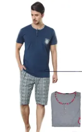 pizama-meska-krotkie-spodenki-100percent-bawelna