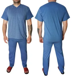 pizama-meska-bawelniana-krotki-rekaw-dlugie-spodnie-polska-produkcja-2xl