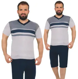 pizama-meska-krotkie-spodenki-100percent-bawelna