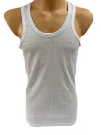 podkoszulka-meska-bawelniana-biala-prazek-l