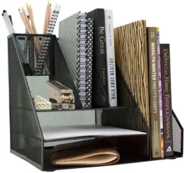przybornik-na-biurko-organizer-metalowy-a4-czarny-siatka-q-connect