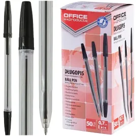 dlugopis-czarny-07mm-z-zatyczka-tradycyjny-office-products-50-szt