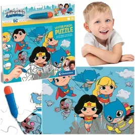 puzzle-wodne-dc-super-friends-bohaterowie-superman-pisak-wodny-clementoni
