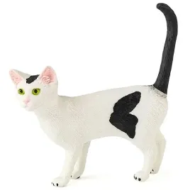 schleich-kotek-bialo-czarny-stojacy-figurka-kolekcjonerska-recznie-malowana