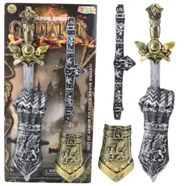zestaw-rycerski-gladiator-miecz-ochraniacze-pas-zdobione-lean-toys