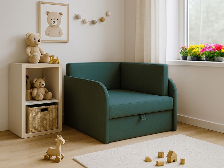 Łóżko dziecięce rozkładane z pojemnikiem Franek fotel tapczan kanapa sofa