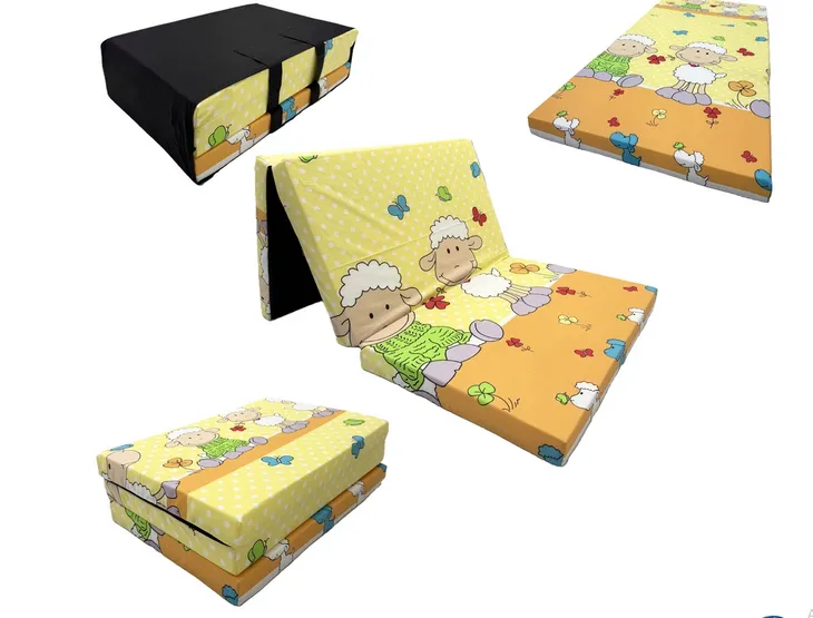 Materac turystyczny Pufa 120x60 dla dzieci + Torba Składany 2w1