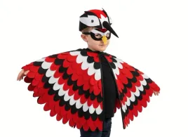 stroj-kostium-ptak-dzieciol-zestaw-maska-filcowa-skrzydla-czapka