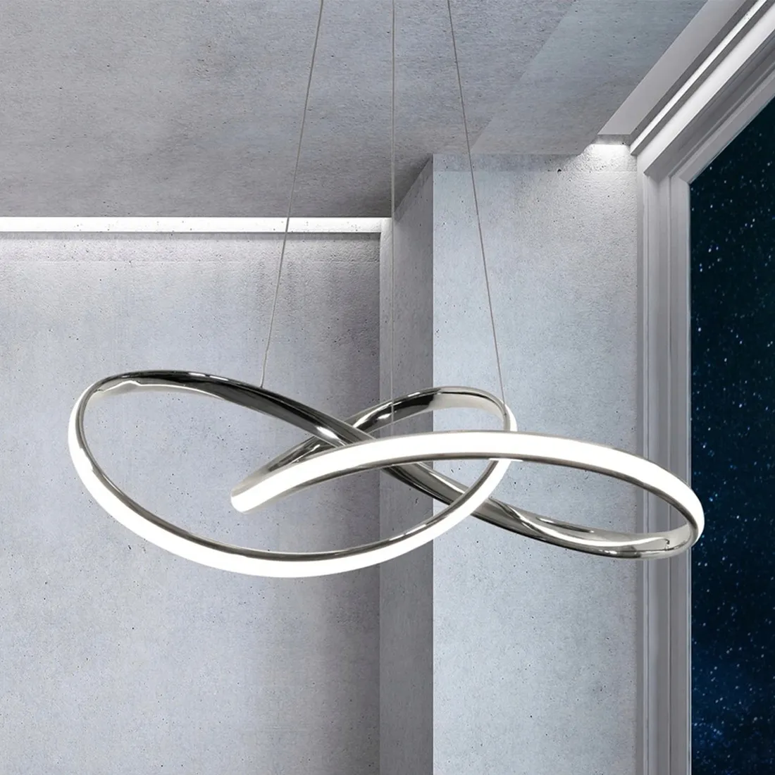 lampa-led-srebrna-wiszaca-z-pilotem-led-3-barwy-silver-55-100-wstega