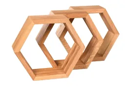 polka-debowa-heksagon-plaster-miodu-3szt-natura