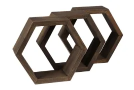 polka-debowa-heksagon-plaster-miodu-3szt-wenge