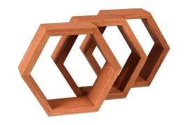 polka-debowa-heksagon-plaster-miodu-3szt-machon